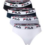 Slips en coton de créateur Fila blancs à logo en lot de 4 Taille XL look fashion pour femme 