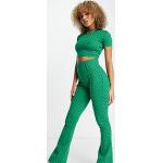 Pantalons taille haute de créateur Fila verts Taille XS rétro pour femme en promo 