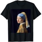 T-shirts à manches courtes noirs à perles enfant Johannes Vermeer classiques 