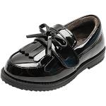 Chaussures casual de mariage d'automne Rismart noires en microfibre à pompons respirantes Pointure 33 look casual pour femme 