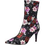 Bottines-chaussettes Find. multicolores à fleurs à talons aiguilles Pointure 39 look fashion pour femme 