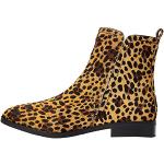 Bottines Find. marron à effet léopard léopard Pointure 37 look fashion pour femme 