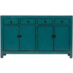 Buffets chinois turquoise en bois massif style ethnique 