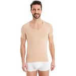 Débardeur marcel beiges nude en microfibre à manches courtes Taille L look fashion pour homme 