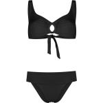 Fisico bikini à patch logo - Noir