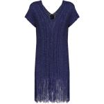 Robes de plage FISICO-Cristina Ferrari bleues à franges à manches courtes Taille L pour femme 