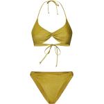Bas de bikini taille haute FISICO-Cristina Ferrari jaune citron en microfibre Taille L pour femme 