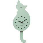 Horloges design vert menthe à motif chats modernes 