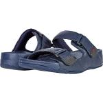 Fitflop Homme Gogh MOC-Leather Sandale Glissante, Bleu (Midnight Navy 399), 45 EU