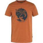 T-shirts Fjällräven orange en coton à motif renards à manches courtes bio éco-responsable à manches courtes à col rond Taille S pour homme 