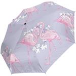 Parapluies pliants roses à motif flamants roses look fashion 