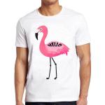 T-shirts à imprimés roses en coton à motif flamants roses bio éco-responsable look fashion pour femme 