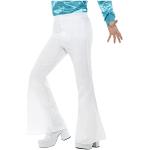 Pantalons flare Smiffy's blancs Taille XL pour homme 