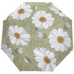 Parapluies pliants blancs à motif fleurs look fashion pour femme 