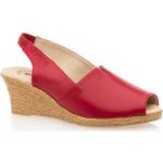 Sandales nu-pieds rouges Pointure 41 avec un talon entre 5 et 7cm pour femme 
