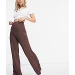 Pantalons taille haute marron chocolat Taille XXS pour femme 