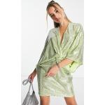 Robes courtes vert lime métalliques Taille XS classiques pour femme en promo 