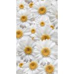 Rideaux blancs à fleurs en polyester à motif fleurs 