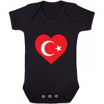 Flox Creative Gilet bébé drapeau Turquie coeur - Noir - S