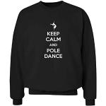 Flox Creative Pull unisexe pour adulte Keep Calm and Pole Dance - Noir - Large