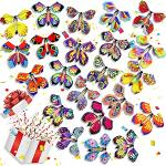 Ballons anniversaire en plastique à motif papillons 