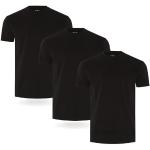 T-shirts noirs en coton à manches courtes à manches courtes en lot de 3 Taille XXL look fashion pour homme 