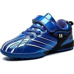 Chaussures de football & crampons bleues en caoutchouc à clous imperméables Pointure 32 look fashion pour garçon 