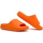 Claquettes de piscine orange à bouts ouverts Pointure 41 look fashion pour homme 