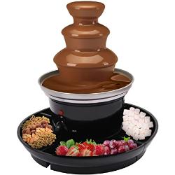 Fontaine à chocolat à 3 étages - En acier inoxydable - 40 W - Fonction maintien au chaud - Capacité : 0,45 kg - 10,2 x 10,7 pouces