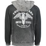 Foo Fighters Bomb Homme Sweat-shirt zippé à capuche gris/noir S 100% Coton Regular/Coupe standard
