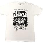 Foo Fighters T Shirt Roxy Flyer Band Logo Nouveau Officiel Unisex Blanc Size M