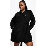 Manteaux courts noirs en viscose Taille 3 XL pour femme en promo 