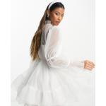 Robes de mariée courtes Forever New blanches en organza Taille XXS classiques pour femme 