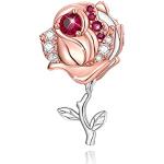 Charms en argent roses en argent à perles look fashion pour femme 