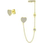 Boucles d'oreilles Bling Jewelry dorées en argent à clous en argent 14 carats look fashion pour femme 