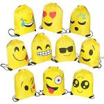 Sacs à dos de sport jaunes Emoji pour enfant 