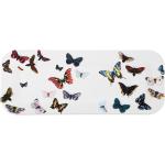 Plateaux Fornasetti blancs en bois à motif papillons 