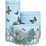 Bougies parfumées Fornasetti bleues à motif papillons en lot de 3 