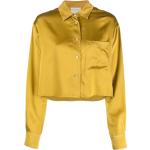 Chemises forte_forte jaune moutarde à manches longues à manches longues classiques pour femme en promo 