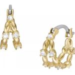 Boucles d'oreilles Fossil dorées en acier créoles pour femme en promo 