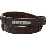 Bracelets Fossil en cuir en cuir look fashion pour homme en promo 