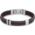 Bracelets Fossil gris acier en cuir en acier pour homme 