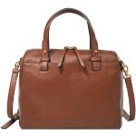 Fossil Women's Rachel Satchel Handbag Leather Shoulder Bag - Brown