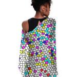 Écharpes en soie multicolores à franges look fashion pour femme 