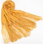 Foulards de demoiselle d'honneur jaune moutarde en fil filet look fashion pour femme 