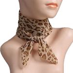 Foulards léopard kaki à effet léopard look fashion pour femme 