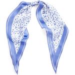 Foulards en soie de créateur Ralph Lauren bleus à fleurs à motif fleurs Tailles uniques pour femme 