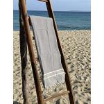 Draps de plage gris en coton 100x200 