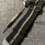 Bracelets de montre gris acier en acier look militaire 