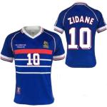 Maillots de foot rétro bleus en jersey Zinedine Zidane à manches longues look fashion pour femme 